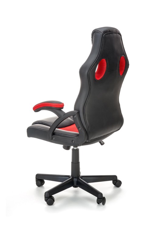 BERKEL fotel gabinetowy czarno-czerwony (1p=1szt)