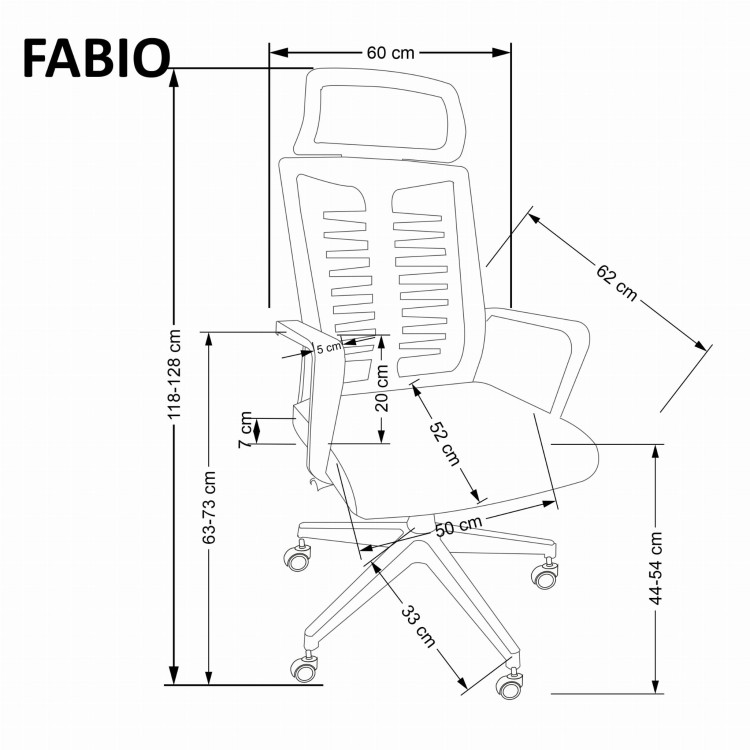 FABIO fotel gabinetowy czarny