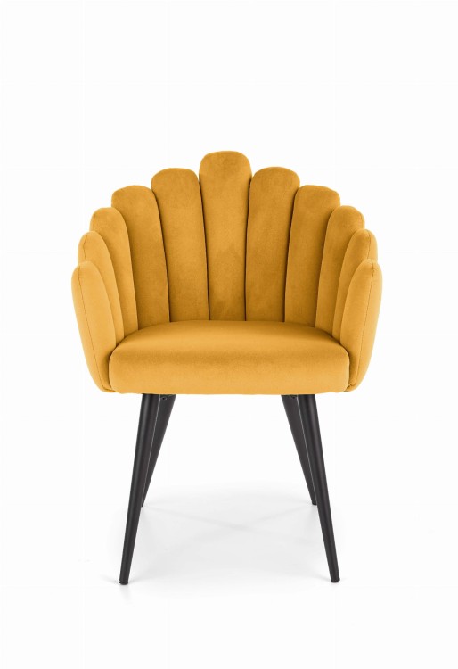 K410 krzesło musztardowy velvet (1p=1szt)