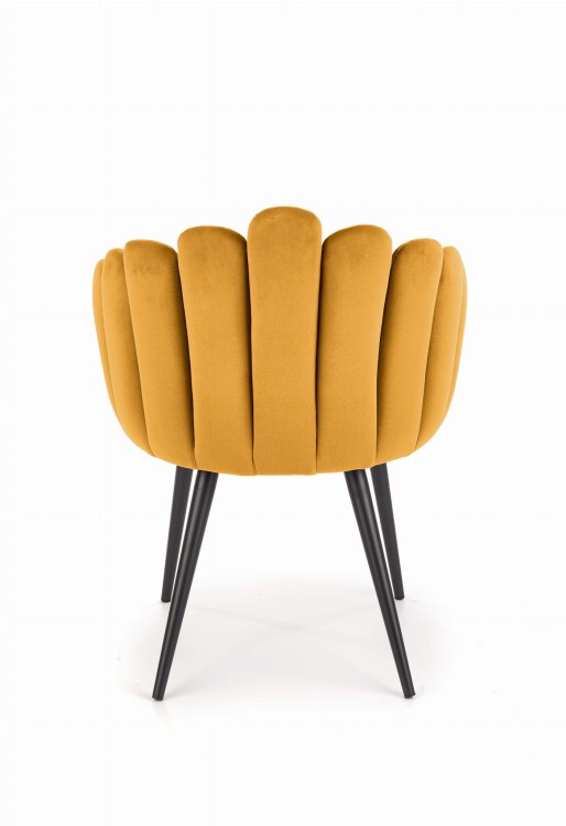 K410 krzesło musztardowy velvet (1p=1szt)