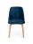Flavio 1 krzesło tapicerowane granatowe nogi dąb artisan