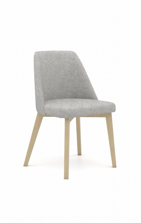 Flavio 1 krzesło tapicerowane szare nogi dąb artisan