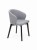 Flavio 5 krzesło tapicerowane szare nogi czarne