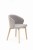 Flavio 5 krzesło tapicerowane szare nogi dąb sonoma