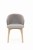 Flavio 5 krzesło tapicerowane szare nogi dąb sonoma