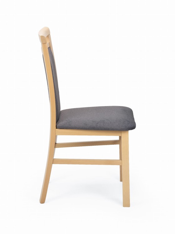 Angelo 3 krzesło tapicerowane ciemny szary nogi dąb artisan