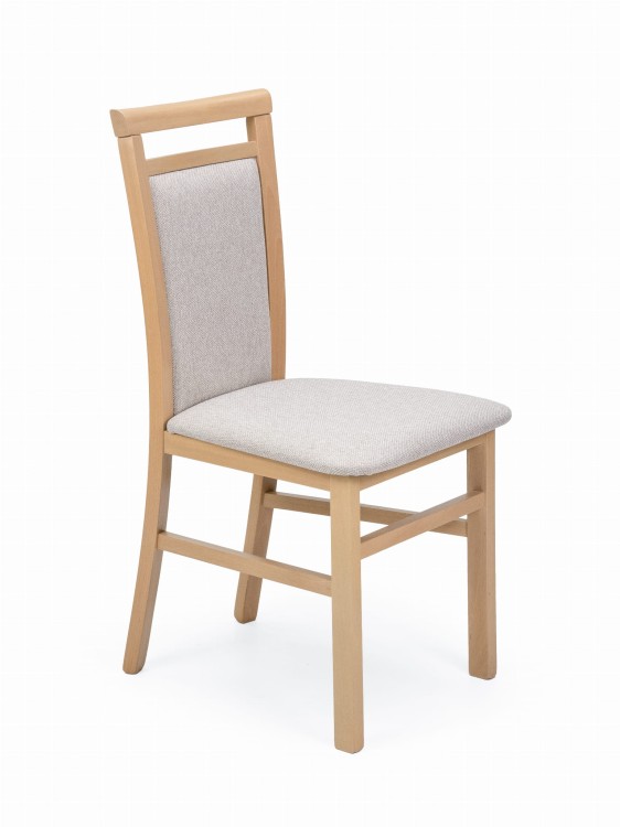 Angelo 3 krzesło tapicerowane beżowe nogi dąb artisan
