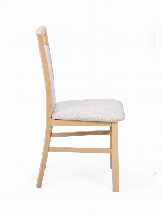 Angelo 3 krzesło tapicerowane beżowe nogi dąb artisan