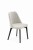 Flavio 1 krzesło tapicerowane szare nogi czarne