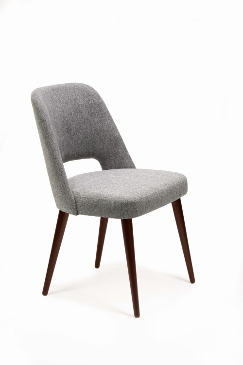 Mirek 2 krzesło tapicerowane tkanina do wyboru nogi  ciemny orzech