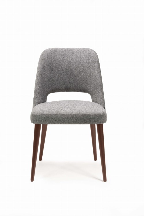 Mirek 2 krzesło tapicerowane tkanina do wyboru nogi  ciemny orzech