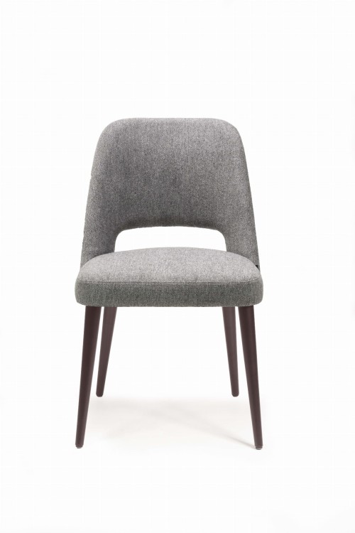 Mirek 2 krzesło tapicerowane tkanina do wyboru nogi  orzech