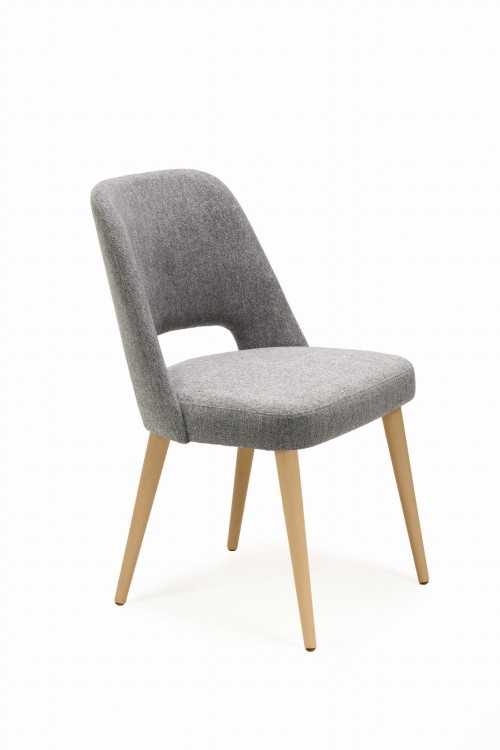 Mirek 2 krzesło tapicerowane tkanina do wyboru nogi  dąb miodowy