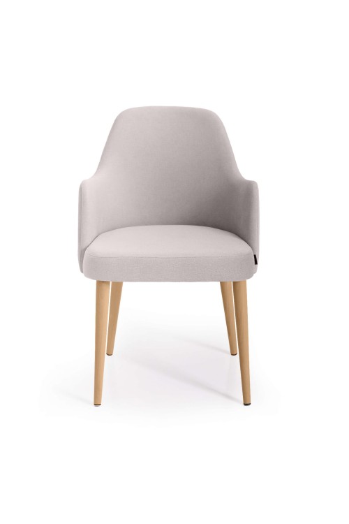 Mirek 3 krzesło tapicerowane tkanina do wyboru nogi dąb miodowy