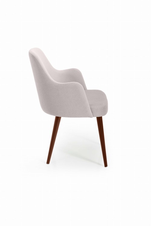 Mirek 3 krzesło tapicerowane tkanina do wyboru nogi ciemny orzech