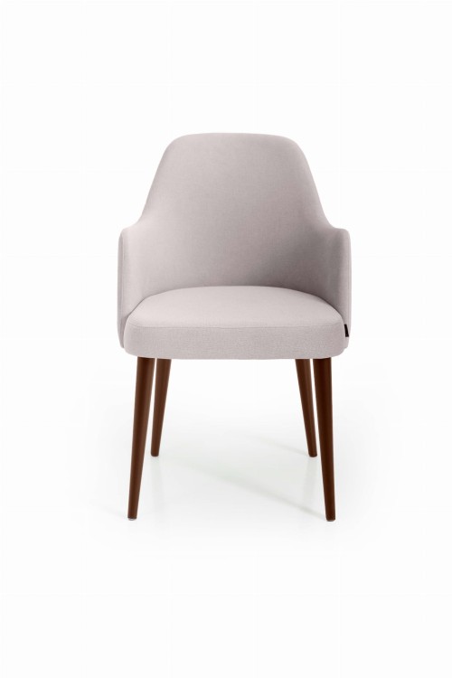 Mirek 3 krzesło tapicerowane tkanina do wyboru nogi ciemny orzech