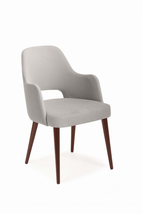 Mirek 4 krzesło tapicerowane tkanina do wyboru nogi ciemny orzech