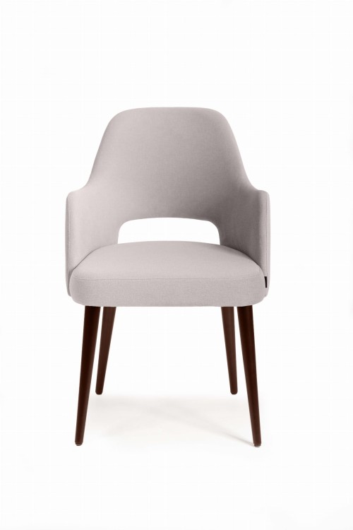 Mirek 4 krzesło tapicerowane tkanina do wyboru nogi ciemny orzech