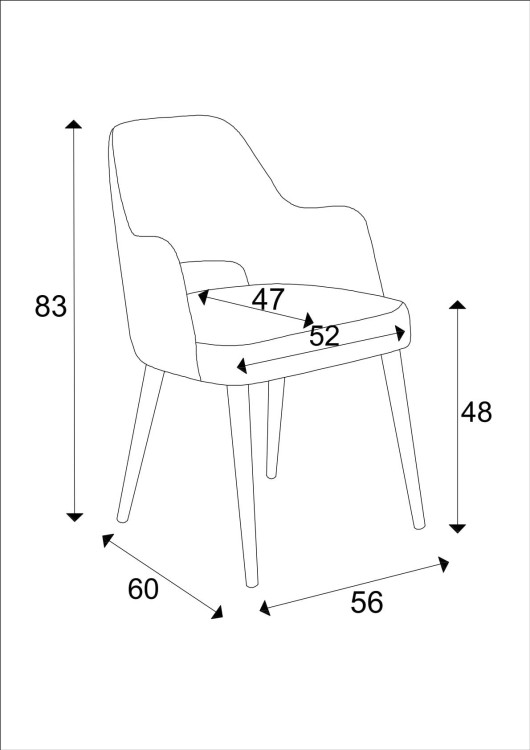 Mirek 4 krzesło tapicerowane tkanina do wyboru nogi grafitowe