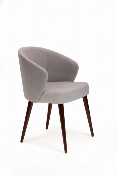 Mirek 5 krzesło tapicerowane tkanina do wyboru nogi ciemny orzech