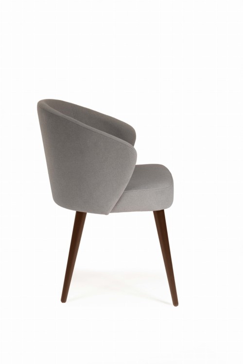 Mirek 5 krzesło tapicerowane tkanina do wyboru nogi ciemny orzech