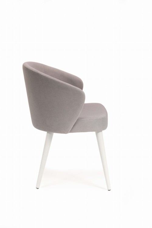 Mirek 5 krzesło tapicerowane tkanina do wyboru nogi białe