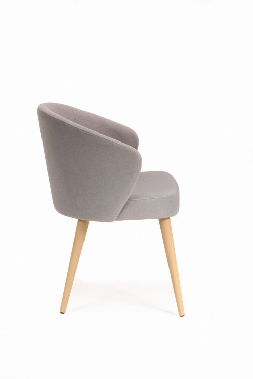 Mirek 5 krzesło tapicerowane tkanina do wyboru nogi buk naturalny