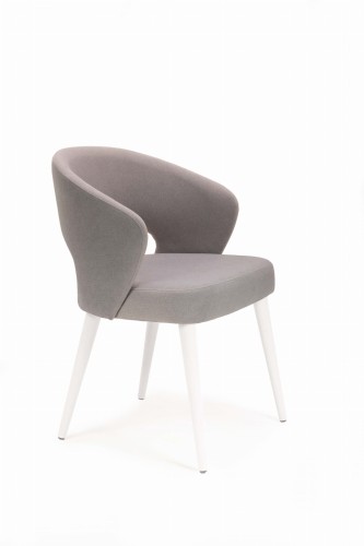 Mirek 6 krzesło tapicerowane tkanina do wyboru nogi białe