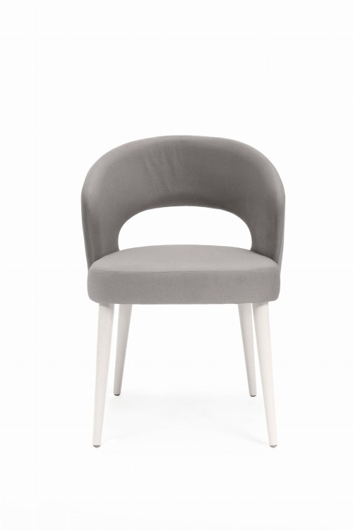 Mirek 6 krzesło tapicerowane tkanina do wyboru nogi białe