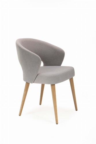 Mirek 6 krzesło tapicerowane tkanina do wyboru nogi dąb miodowy