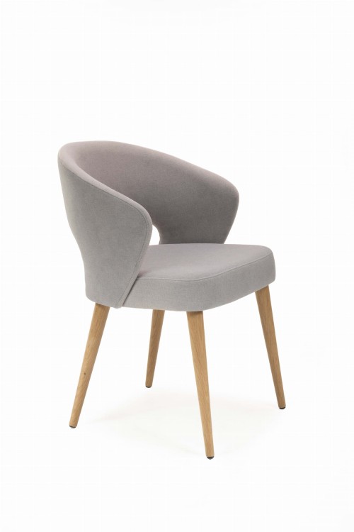 Mirek 6 krzesło tapicerowane tkanina do wyboru nogi dąb miodowy