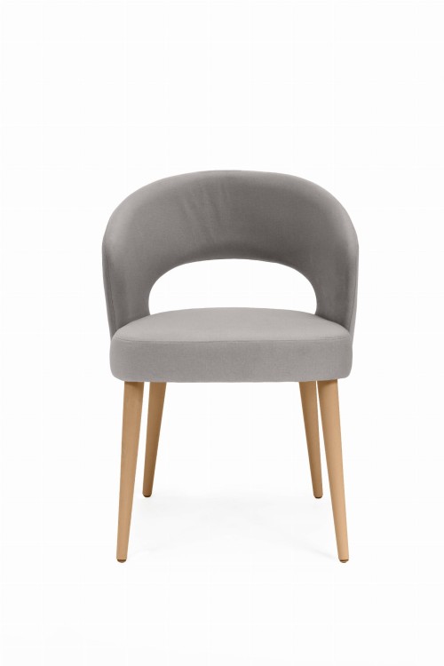 Mirek 6 krzesło tapicerowane tkanina do wyboru nogi dąb miodowy