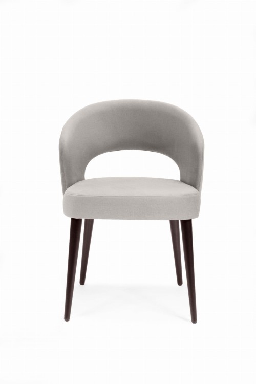 Mirek 6 krzesło tapicerowane tkanina do wyboru nogi  orzech