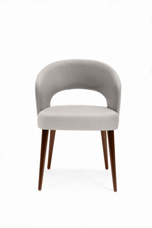 Mirek 6 krzesło tapicerowane tkanina do wyboru nogi  ciemny orzech