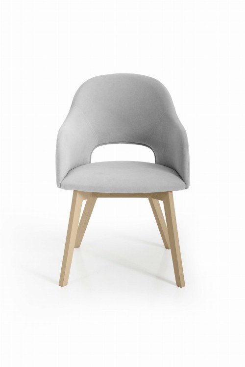 Luka 2 krzesło tapicerowane tkanina do wyboru dąb sonoma