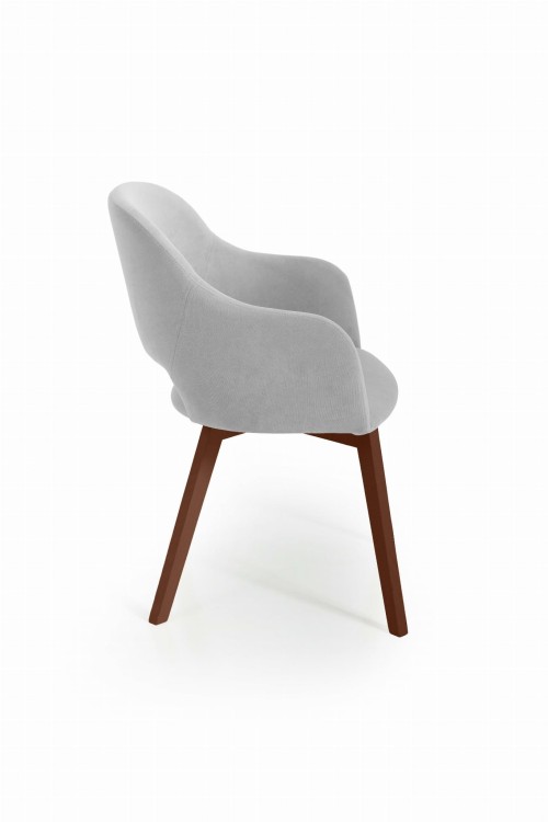 Luka 2 krzesło tapicerowane tkanina do wyboru nogi ciemny orzech