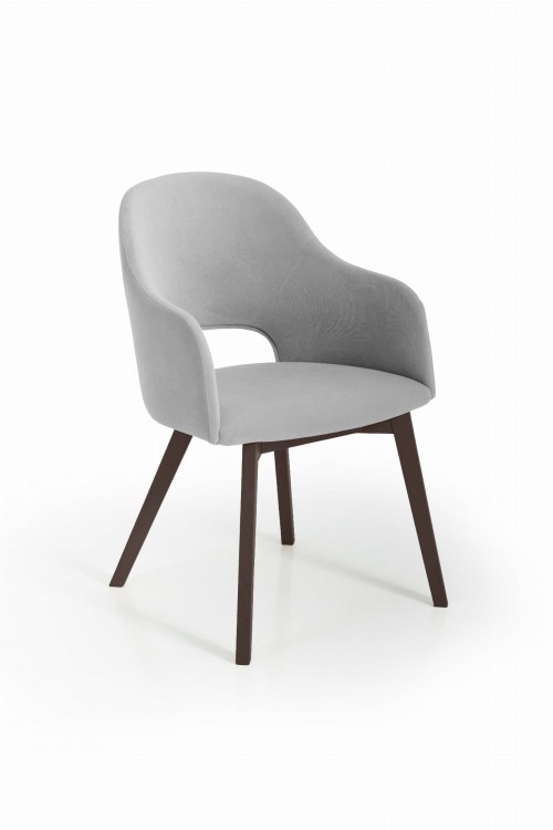 Luka 2 krzesło tapicerowane tkanina do wyboru nogi orzech