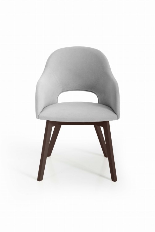 Luka 2 krzesło tapicerowane tkanina do wyboru nogi orzech