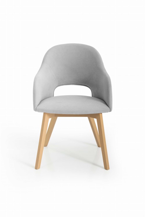 Luka 2 krzesło tapicerowane tkanina do wyboru nogi dąb artisan