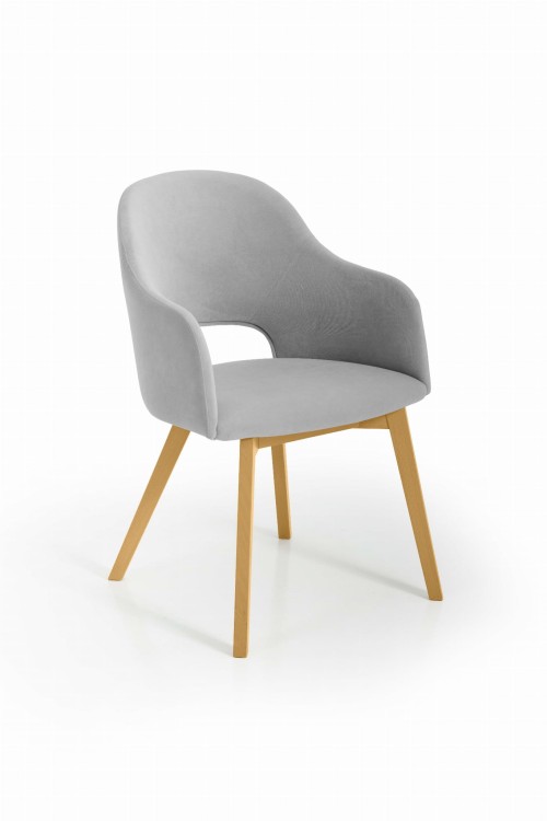 Luka 2 krzesło tapicerowane tkanina do wyboru nogi dąb miodowy