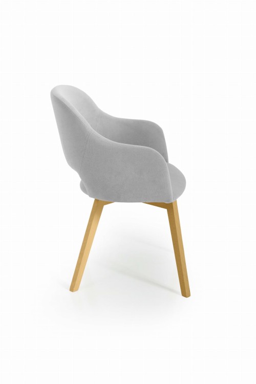 Luka 2 krzesło tapicerowane tkanina do wyboru nogi dąb miodowy