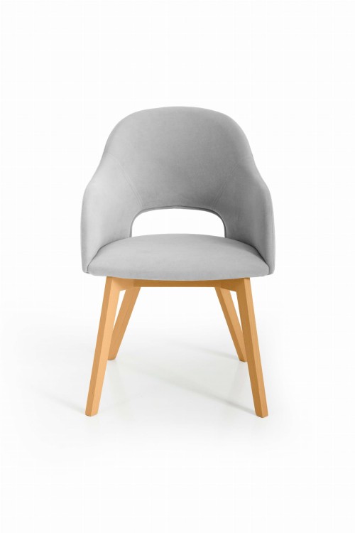 Luka 2 krzesło tapicerowane tkanina do wyboru nogi dąb miodowy