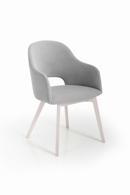 Luka 2 krzesło tapicerowane tkanina do wyboru nogi białe