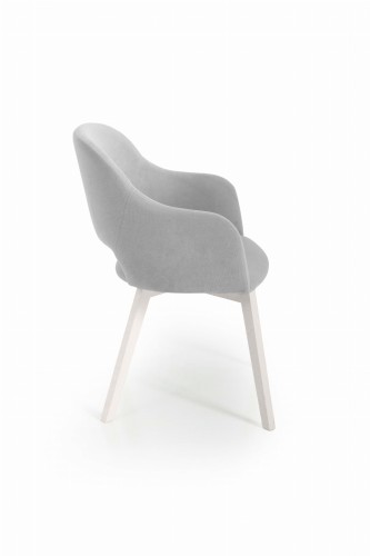 Luka 2 krzesło tapicerowane tkanina do wyboru nogi białe