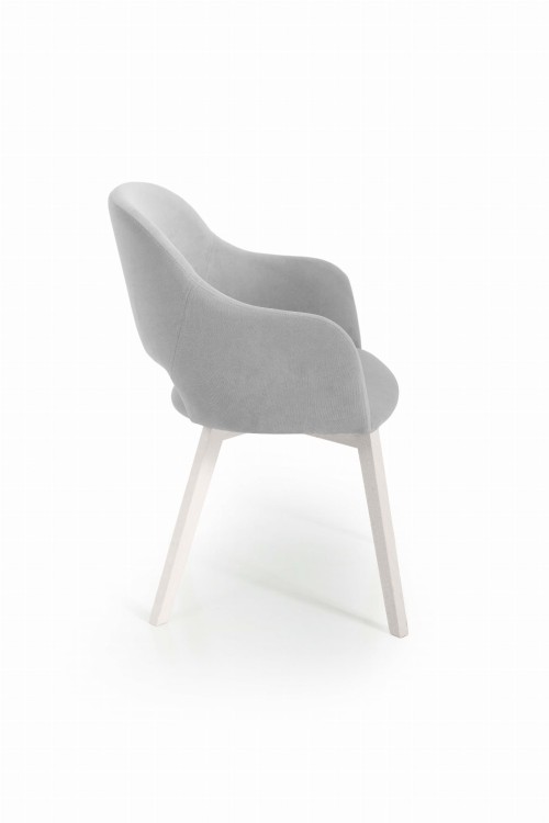 Luka 2 krzesło tapicerowane tkanina do wyboru nogi białe