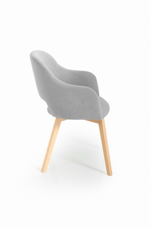 Luka 2 krzesło tapicerowane tkanina do wyboru nogi buk naturalny