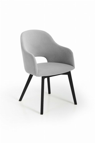 Luka 2 krzesło tapicerowane tkanina do wyboru nogi czarne