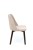 Flavio 1 krzesło tapicerowane beż nogi orzech
