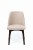 Flavio 1 krzesło tapicerowane beż nogi orzech