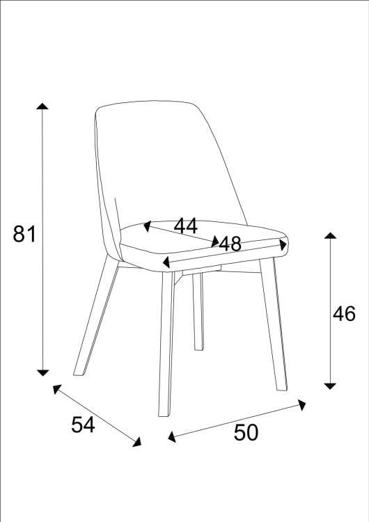 Flavio 1 krzesło tapicerowane beż nogi orzech